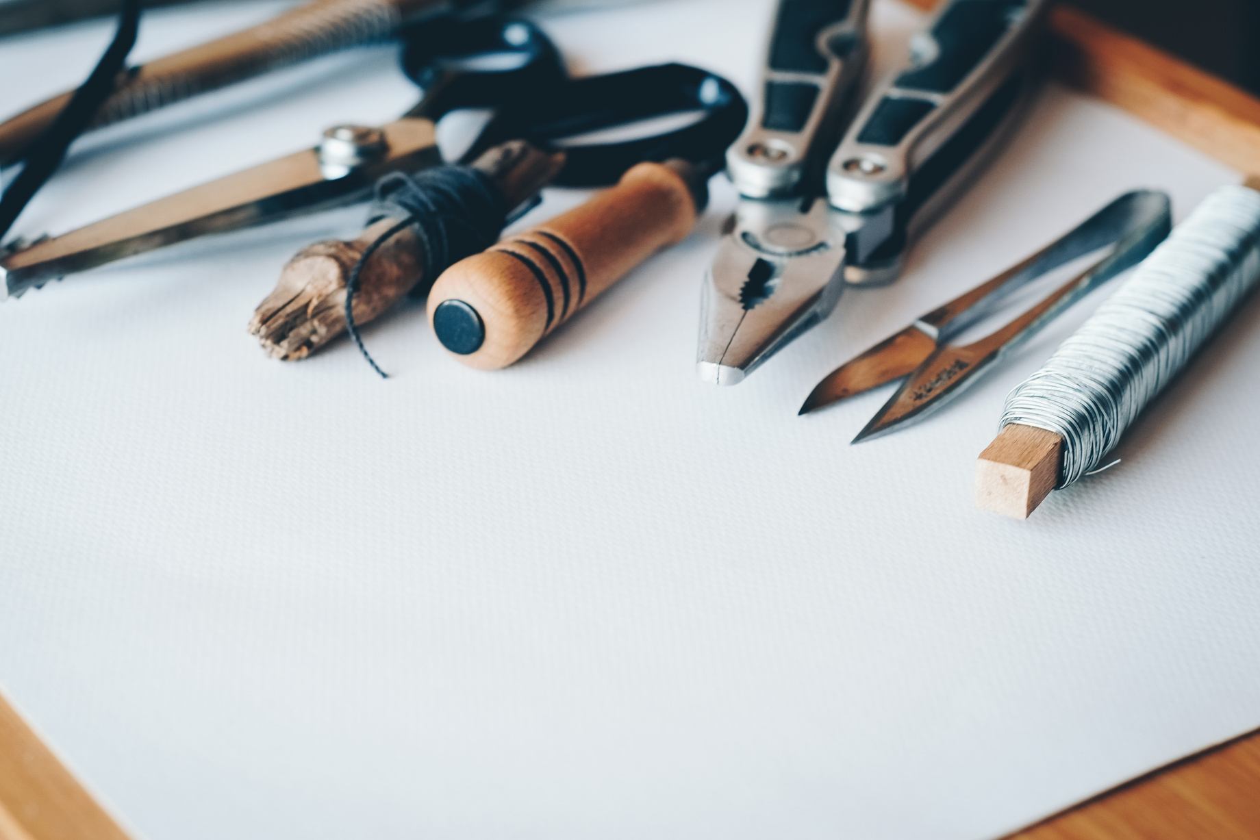 Tools on a Blank Paper